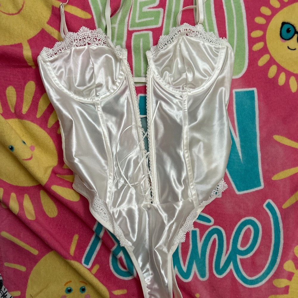 Satin corset bodysuit